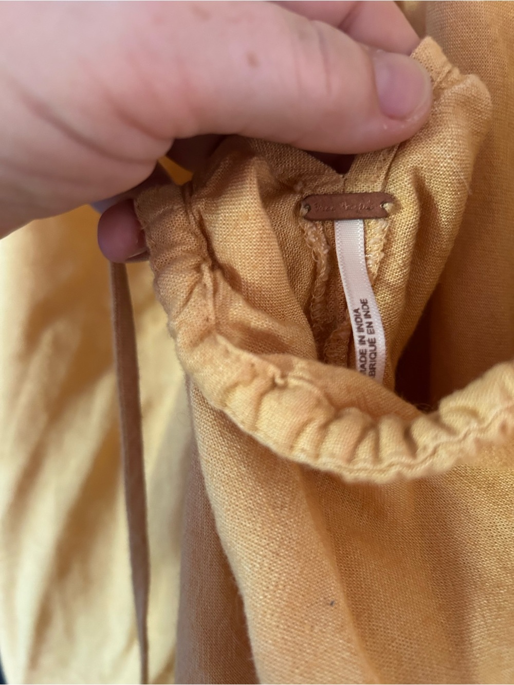 Free People Mustard Halter Harem Jumpsuit - Picture 3 of 4